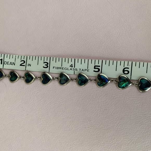 Silver bracelet with abalone - Picture 2 of 3